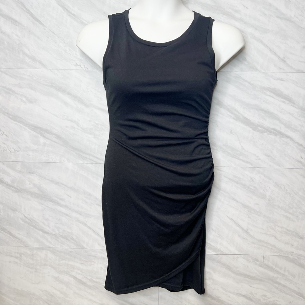 Leith Black Pencil Side Cinch Dress Medium